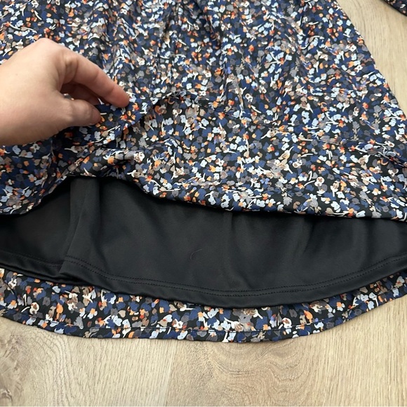 CHELSEA28 Babydoll Puff Sleeve Navy Floral Mini Dress Size S - Picture 8 of 10